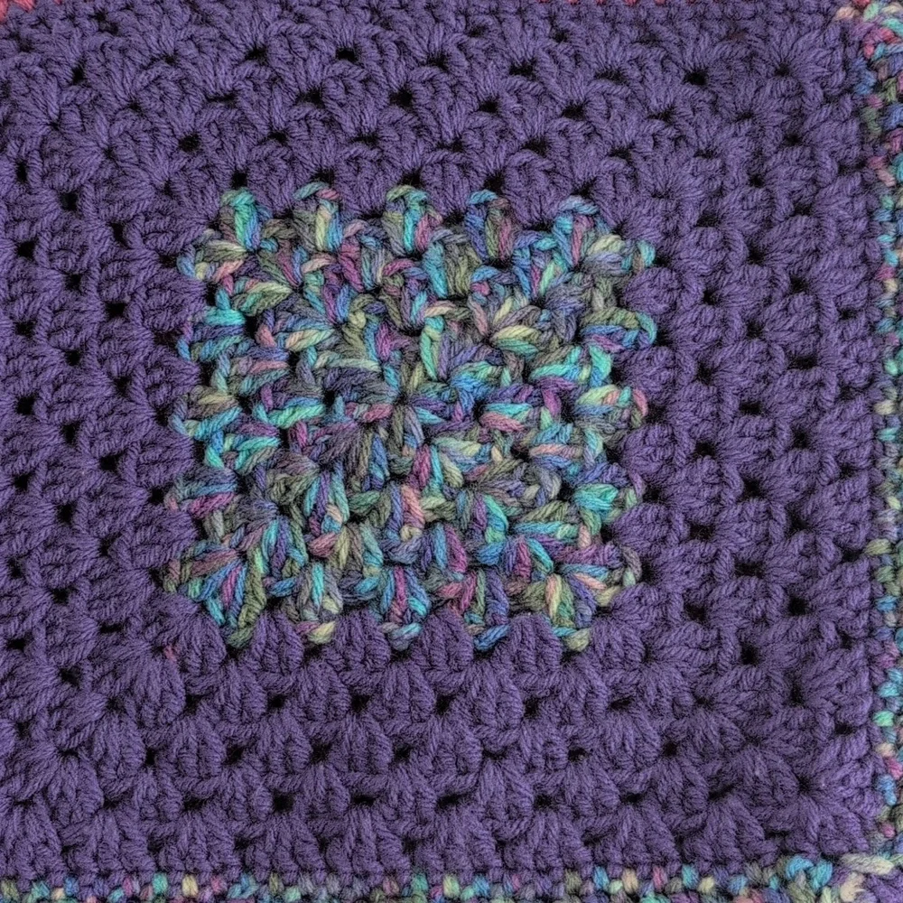 Colorful Crochet Blanket/Throw - Picture 4 of 7